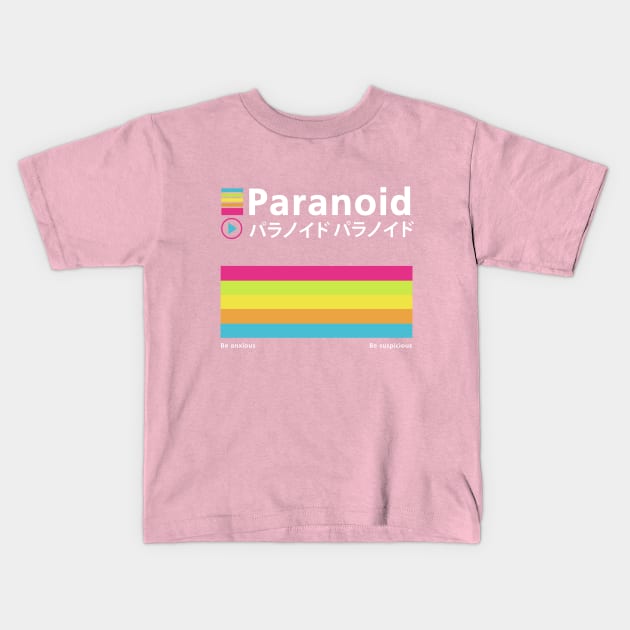 VAPOR WAVE PARANOID Kids T-Shirt by amhghdesign